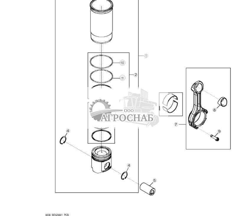 4839 Шатуны и поршни 